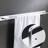 FDABFU Handtuchhalter Multifunktions-Handtuchhalter Handtuchaufbewahrung Wandmontierter Badetuchhalter, Einzel-Handtuchhalter für Badezimmer (Größe : B Schwarz 60cm)