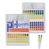 2 Schachtel mit Säure-Base-Testpapier (PH Wert Teststreifen 0-14) Premiumprodukt Großer Testbereich PH Teststreifen Wassertest Testet Ihr Wasser auf Nitrat & Nitrit PH & Alk