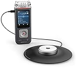 Philips VoiceTracer Audiorecorder Diktiergerät DVT8110 Meeting-Recorder mit Mit 360°-Meeting-Mikrofon - 3 High-Fidelity-Mikrofone, 8GB, Smartphone-App (Android/iOS)