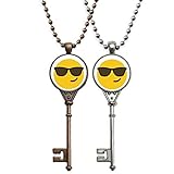 Halskette mit Sonnenbrillen-Anhänger, süßer Online-Chat-Schlüssel, Schmuck, Paar-Dekoration
