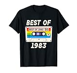 Best of 1983 Retro Vintage Musik Kassette Mixtape Geburtstag T-Shirt