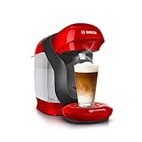Bosch Hausgeräte Tassimo Style Kapselmaschine TAS1103 Kaffeemaschine by Bosch, über 70 Getränke, vollautomatisch, geeignet für alle Tassen, platzsparend, 1400 W, Rot/Anthrazit