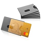 Mitavo RFID Schutzhüllen 6er Pack, NFC Schutzhüllen Kreditkarten Geldkarten, EC-Karten, Kunststoff Schwarz Transparent