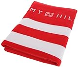 Tommy Hilfiger Damen Badetuch Striped Towel Rot - Rouge (Tomato/Classic White) One Size