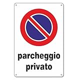 Privates Parkschild, Verbot, PVC, komplett mit Löchern für die Installation (20 x 30 cm)