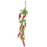 sourcing map Zuhause künstlich rote Chili deko Girlande Rebe künstliche Gemüse Dekoration de