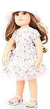 Götz 1659082 Hannah Summertime Puppe - Sommerzeit - 50 cm große Stehpuppe, braune Langen Haare, braune Augen - 7-teiliges Set