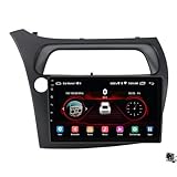 ADMLZQQ Car Radio 2 DIN Compatible with Apple Carplay and Android Car, 7/9'' Touch Screen Für Honda Civic Hatchback 2006-2012, Bluetooth 5.0 Car Radio with Rear Camera, RDS/FM, USB/AUX/SWC,9'',M100CP