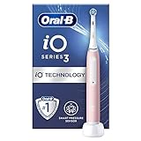 Oral-B iO 3 Pink Elektrische Zahnbürste, 1 Zahnbürstenkopf, entworfen von Braun