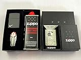 Zippo Pfeifen Feuerzeug schräge Flamme matt schwarz - Geschenk Set - 60001269