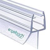 Engelbach® Duschdichtung 100cm mit perfekter Passform für 5-8mm Glastüren - Duschtürdichtung mit extra dicker Gummilippe - für alle Duschtypen - 100% wasserdicht - Einfache Installation