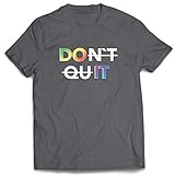 lepni.me Männer T-Shirt Nicht Aufgeben tun Es Regenbogen Glücklich Bleiben Motivierendes Zitat (XX-Large Graphit Mehrfarben)
