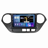 Doppel Din Autoradio Mit Carplay Android Auto,10'' Touchscreen Autoradio Für Hyundai i10 2014-2017,Autoradio Mit Bluetooth Und Rückfahrkamera,AM/FM,Bildschirmspiegelung,Lenkradsteuerung,WIFI,M200s