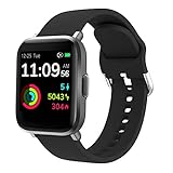 Smartwatch, KUNGIX Armbanduhr Damen Herren Fitness Tracker mit Blutsauerstoff-Monitor(SpO2) Voller Touch Screen Fitness Armband, IP68 wasserdichte Fitness Uhr mit Herzfrequenz Schlaftracker für iOS