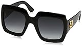 Gucci Damen GG0053S 001 Sonnenbrille, Schwarz (Black/Grey), 54