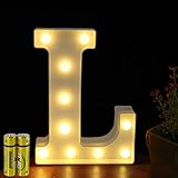 HONPHIER® Buchstaben Lichter Alphabet Lampe LED Brief Beleuchtung , Beleuchtete Buchstaben Nachtlichter Dekoration für Geburtstag Party Hochzeit Kinderzimmer (L)