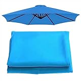 WIEBED 2.7M/3M Sonnenschirm Abdeckung Ersatz Tuch, Wasserdicht Canopies Fit An Replacement Garden Patio Cantilever Parasol, 6/8 Rippen (Color : Lake Blue, Size : 2.7M/8ribs)