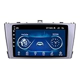 HTYQ Bluetooth WiFi Auto Multimedia Player, Auto GPS Navigationssystem für iPhone und Android Telefon, 9 Zoll Bildschirm Videoplayer, 1+16G Android 9 für Toyota Avensis 2009-2015