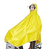 sorliva Regenponcho für Camping Fahrrad Regenmantel Regenschutz mit Kapuze, Poncho-Gelb