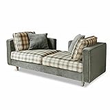 Loberon Sofa Paroudeur, Mangoholz, H/B/T ca. 69/198/79 cm, beige/grau