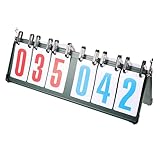 BESPORTBLE Tennis-Score-Keeper Für Netz Badminton-Ergebnis Flipper-anzeigetafel Planke Gestell Punktezähler Tischtennis Schiedsrichter-clicker Spiel Punktebuch Olive Green Aluminiumlegierung