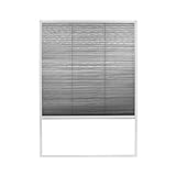 APANA - Fliegengitter Plissee für Dachfenster 80 cm x 160 cm - ausziehbarer Insektenschutz Fenster zum Zuschneiden gegen Fliegen, Insekten und Mücken - Mückenschutz Dachschrägenfenster (Weiß)