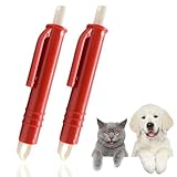JeiibrZui Zeckenentferner Set Für Hunde Katze, Automatische Zeckenzange, Zeckenzange Set 2er Pack, Zeckenentfernung In Sekunden, Sicherer Zeckenpinzette für Menschen und T