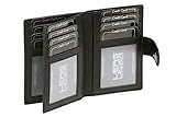 LEAS Kreditkartenmappe mit RFID Schutz Echt-Leder, schwarz Card-Collection