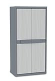 Terry, Jumbo 3900 UW, Besenschrank mit zwei Türen, vertikaler Trennwand und 4 Einlegeböden, für innen und außen - 89,7x53,7x180 cm