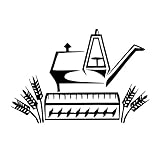 Auto Aufkleber Traktor landwirtschaftliche PVC-Autodekoration Zubehör Abziehbilder wasserdichte Sonnencreme schwarz/weiß, 16 cm * 11cm (Color Name : Black)