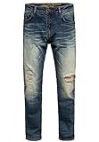 King Kerosin Herren 5-Pocket Jeans | Baumwolle Stretch | Straight Fit | Waschung Robin