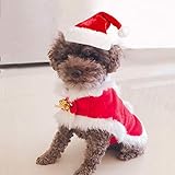 Namsan Hundekostüm Weihnachten Katzen Weihnachtskostüm Weihnachtsmütze für Hund Kostüm für Katzen Xmas Costume