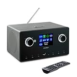 MEDION P85444 2.1 Internetradio mit Subwoofer (DAB+, UKW Radio, Spotify Connect, WLAN, Bluetooth, Streaming, Equalizer, Farbdisplay, USB, AUX, Wecker, Schlummerfunktion, Sleep Timer) T