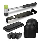 Fippy Vinylboden Verlegeset, 45 tlg. Laminatfußboden Verlegeset Kit inkl. 40 Montagekeile, Schlagklotz, Zugstange, Doppelseitiger Hammer, Schaum Kniep