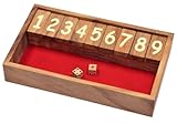 LOGOPLAY Jackpot - Shut The Box - Klappenspiel - Würfelspiel - Gesellschaftsspiel - Spielbox aus Holz