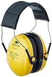 3M Peltor Optime I Kapselgehörschutz H510A mit weichen Polstern – leichter Gehörschutz, schützt vor hohen Geräuschpegeln im Bereich von 87-98 dB (SNR: 27 dB), gelb, 1-er-Pack