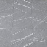 Vinylboden Selbstklebend PVC Bodenbelag Selbstklebend Wasserdicht Verschleißfest Geeignet für Badezimmer Küche Wohnzimmer Schlafzimmer Grau Marmor 30x30cm 10pcs