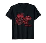 Japanese Aesthetic Red Dragon Symbol Kanji Japan Tattoo Art T-Shirt