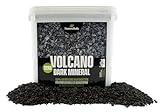 Volcano Dark Mineral | Aquarien Bodengrund | Natürliches Vulkangestein | Untergrund für Fisch & Garnelen Aquarium | 4 kg