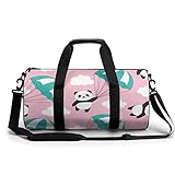Sport-Taschen Pink Cloud Fallschirm Panda Umhängetasche Handgepäck Weekender Bag Reise Tasche