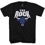 WWE The Rock Shirt – The Brahma Bull Superstar Tee – World Wrestling Champion T-Shirt - Schwarz - Klein