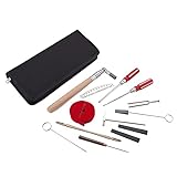 PHILSP Piano Tuning Professionelles Piano Tuning Kit Tuner Tools Set Piano Tuning Tool Holzgriff Fester Stimmschlüssel, mit Tasche