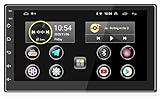 ANKEWAY 7 Zoll [2G+16G] RDS Android 10.1 Autoradio 2 DIN FM-Radio GPS Navigation Mit HiFi+WiFi+Bluetooth, 1080P HD IPS Touchscreen Auto Internet Digital Multimedia System (DC-12V)