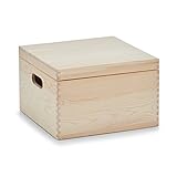 Zeller Aufbewahrungsbox Cube m. Deckel, Kiefer