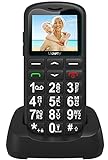 Uleway Mobiltelefon Seniorenhandy mit großen Tasten und ohne Vertrag, Dual SIM Rentner GSM Handy mit SOS Notruftaste Großtastenhandy mit Ladestation