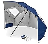 SportBrella Premiere Umbrella, Multi-Purpose Sun Umbrella for Garden, Easy Folding Setup, Blue, 8ft/244cm Einheitsgröße