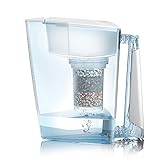 NEU: Wasserfilter MAUNAWAI® Premium Bio Made in Germany inkl. 1 Trinkwasserkanne +1 Filterkatusche und Filterpad (für 3 Monate) - Weiß, Trinkwasserfilter + Filterkanne
