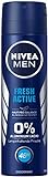 NIVEA MEN Fresh Active Deo Spray im (150 ml), Deo ohne Aluminium (ACH) mit erfrischender Formel, Deodorant mit 48h Schutz pflegt die Haut
