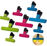 Lebensmittel-Clips,9 Stück Verschluss Clips Verschlußklemmen Kunststoff Tüten-Clips für Küche,Büro,Garag