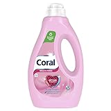 Coral Feinwaschmittel Wolle & Feines Flüssigwaschmittel mit Soft Care Formel 20 WL (1 x 1L)